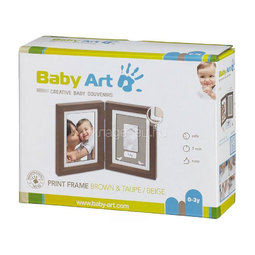 Рамочка Baby Art двойная (шоколад)