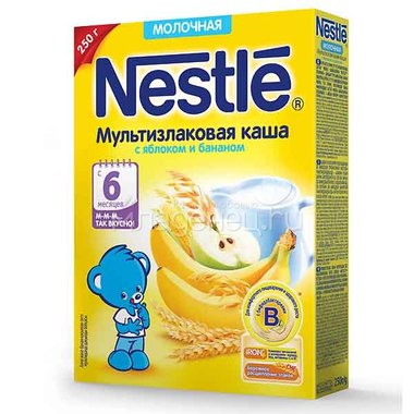 Каша Nestle молочная 250 гр Мультизлаковая с яблоком и бананом (с 6 мес) 2