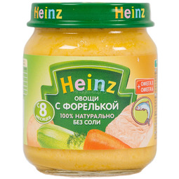 Пюре Heinz рыбное с овощами 120 гр Овощи с форелью (с 8 мес)