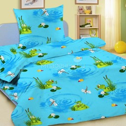Комплект постельного белья детский Letto в кроватку BG-13 Голубой