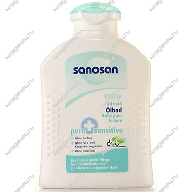 Масло для купания Sanosan Pure Sensitive Масло для купания 200 мл. 0