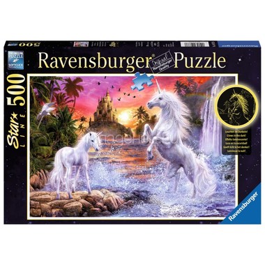 Пазл Ravensburger 500 элементов Единороги на реке 2