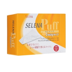 Косметические ватные подушечки Marusan Selena Puff двусторонние 90 шт