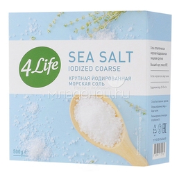 Соль 4 LIFE Крупная йодированная (картон)